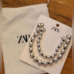 Zara double pearl necklace